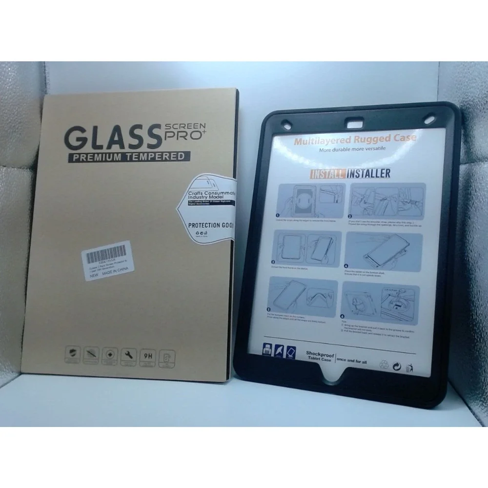 NEW Strong Tablet Case Cover W Tempered Glass For Apple IPad 10.2 Screen Protect